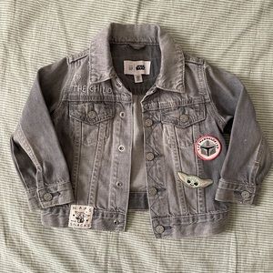 Toddler baby Yoda jean jacket